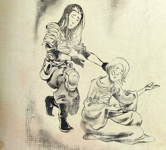 File:Mei-Yin helping Helena study the mysterious prism in moderation..jpg