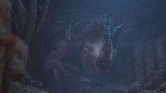A Giganotosaurus entering the Tek Cave
