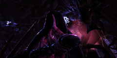 Pink aura seen when the Reaper Queen is ready to impregnate the player.