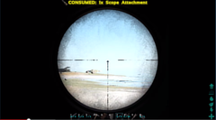 The view through a scope.