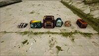Music Boxes (from left to right): Forest, Ice and Desert Titan, Wasteland, Ice x Desert, Sanctuary, Megalovania, Shadow Titan.