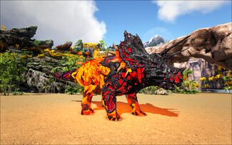 Mod Ark Eternal Elemental Corrupted Fire Triceratops Image.jpg