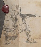 Rockwell's depiction of Helena Walker with an Ark assault rifle