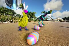 Bunny Dodo and Bunny Oviraptor during Eggcellent Adventure events