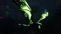 A Runic Venom Wyvern as seen from above during the night