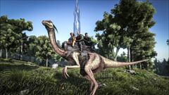 Gallimimus with the 3-seater saddle