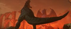 Giganotosaurus challenging the  Dragon