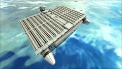 Ingame screenshot of a Motorboat equiped with a S+ Motorboat Platform.